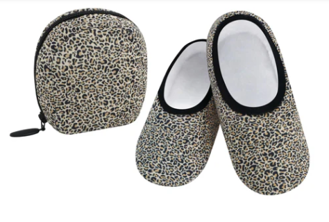 SNOOZIES! WOMEN'S SKINNIES WITH TRAVEL POUCH SLIPPERS