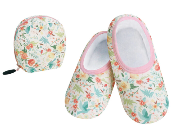 SNOOZIES! WOMEN'S SKINNIES WITH TRAVEL POUCH SLIPPERS