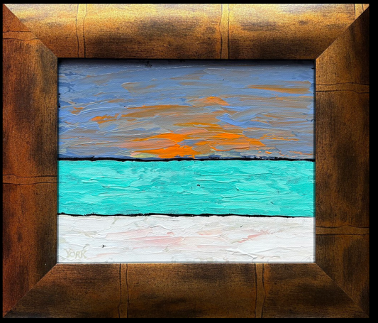 RON YORK ORIGINAL ARTWORK - SUNSET ON THE GULF 8x10
