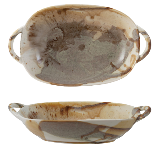 20oz STONEWARE BAKER/SERVER W/ HANDLES