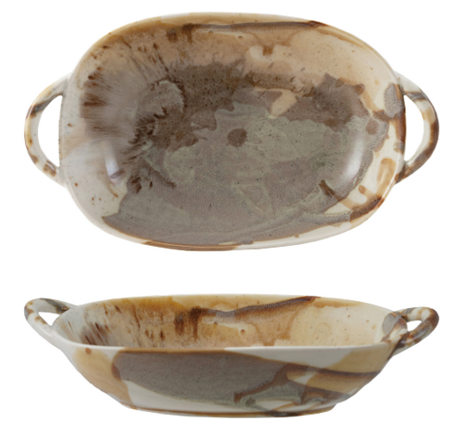 20oz STONEWARE BAKER/SERVER W/ HANDLES