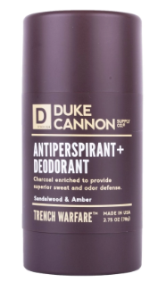 DUKE CANNON ANTIPERSPIRANT + DEODORANT - TRENCH WARFARE SANDALWOOD & AMBER