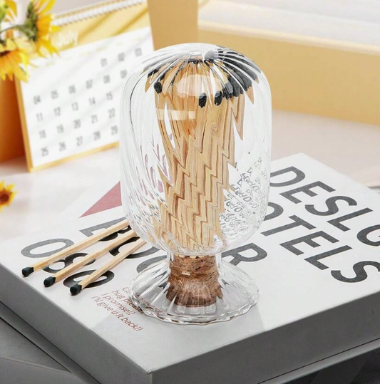 HELIX SHAPED MATCH HOLDER WITH 4" MATCHES