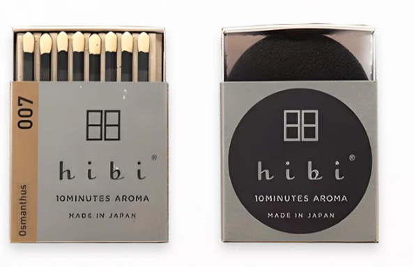 HIBI MATCH - BOX OF 8 INCENSE MATCHES FROM JAPAN - ASSORTED