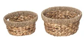 WATER HYACINTH ROUND BASKET - ASSORTED