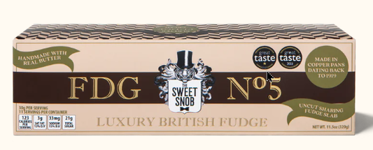 FDG NO. 5 SLAB HANDMADE W/BUTTER LUXURY BRITISH FUDGE BY THE SWEET SNOB - ASSORTED