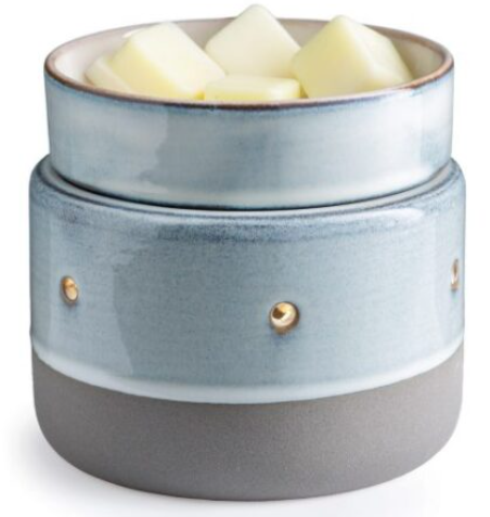 CANDLE WARMER 2-IN -1 CANDLE WARMER - GLAZED CONCRETE