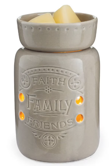 CANDLE WARMERS - MIDSIZE ILLUMINATIONS FRAGRANCE WARMER - FAITH FAMILY FRIENDS