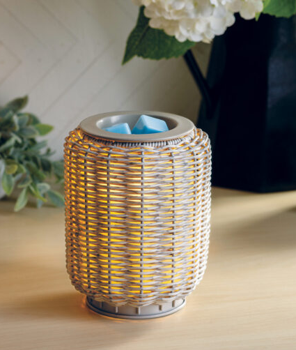 CANDLE WARMERS -  ILLUMINATION FRAGRANCE WARMER - GRAYWASH WICKER