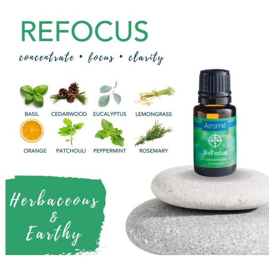 AIROME REFOCUS ESSENTIAL OIL BLEND 15ML