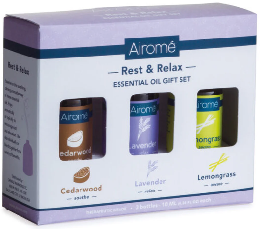 AIROME REST & RELAX ESSENTIAL OIL BLEND 15ML GIFT SET