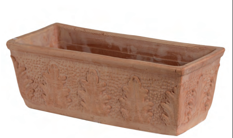 ITALIAN TERRACOTTA PLANTER WITH ACANTHUS LEAF MOTIF