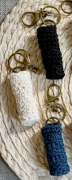 FIDDLE & GRACE KNIT CHAPSTICK HOLDERS - ASSORTED