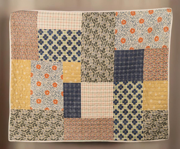 QUILTED PATCHWORK PATTERN PLAY QUILT THROW