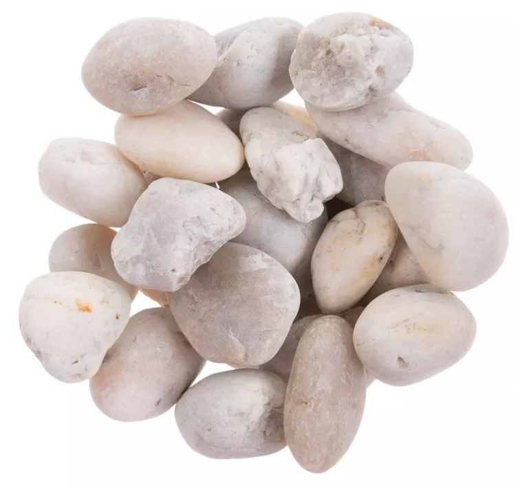 3LB LARGE CREAM RIVER  STONES