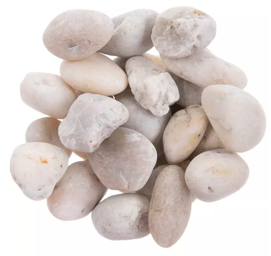 3LB LARGE CREAM RIVER  STONES