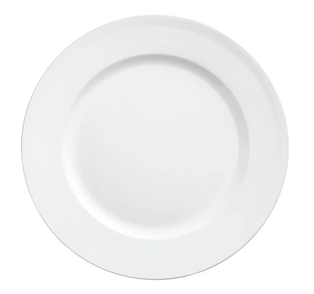 AVALON 12" ROUND WHITE CHARGER PLATE