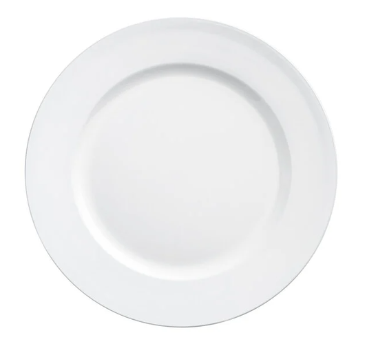 AVALON 12" ROUND WHITE CHARGER PLATE