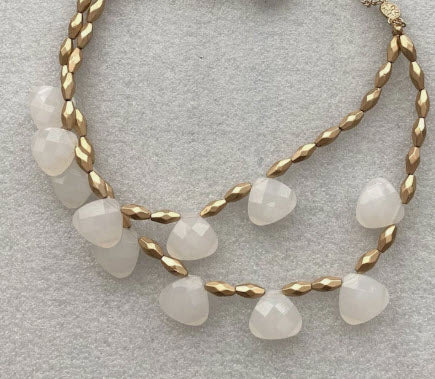 ISIS BEADED GOLD NECKLACE