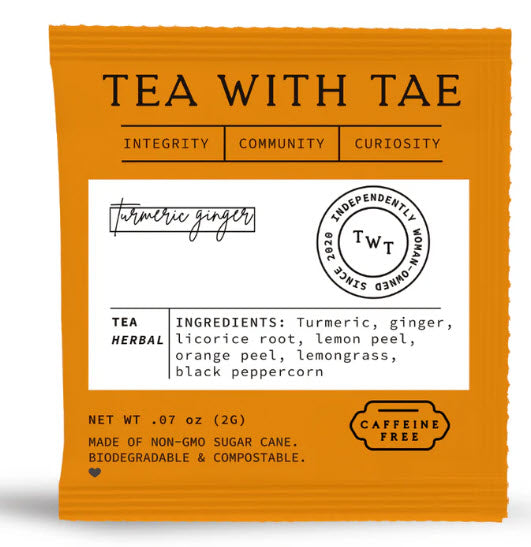 TEA WITH TAE - Turmeric Ginger Mini Tea Tube