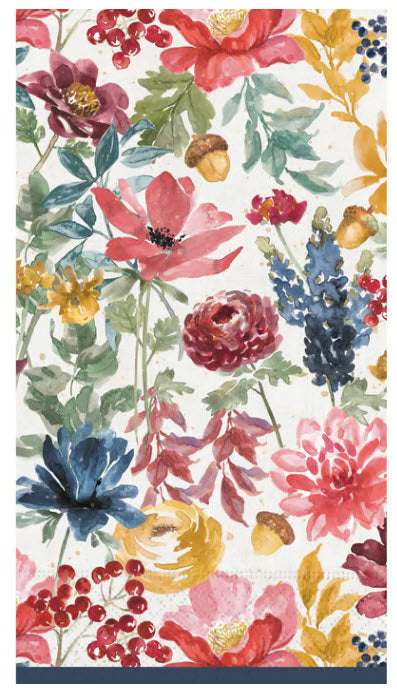 FALL FLOWERS GUEST TOWEL