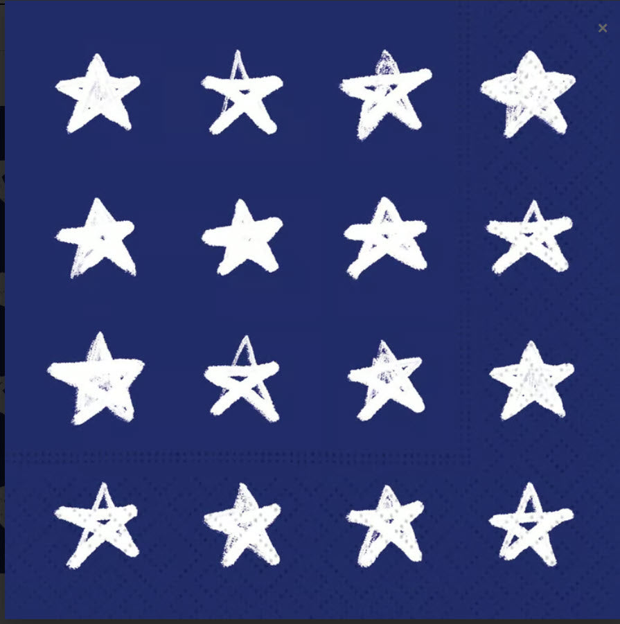 STAR SPANGLED-STARS COCKTAIL NAPKIN