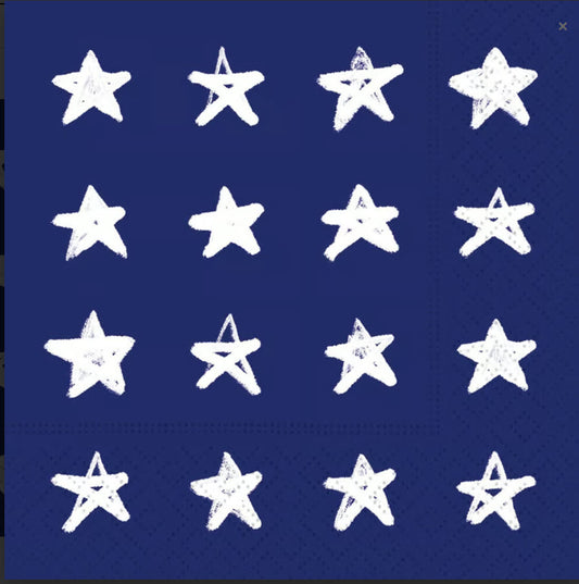 STAR SPANGLED-STARS COCKTAIL NAPKIN