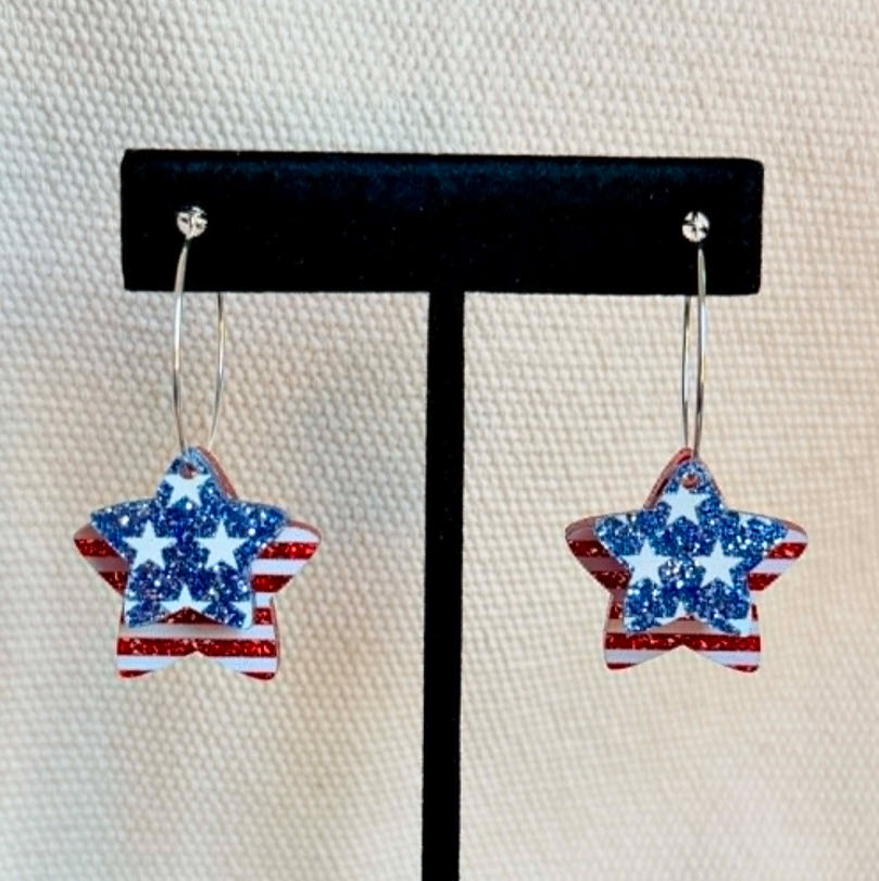 FIDDLE AND GRACE 4TH OF JULY EARRINGS