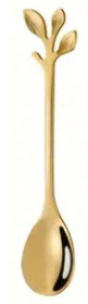GOLD SPOON WITH LEAVES