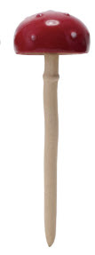 STONEWARE MUSHROOM PLANT STAKE - ASSORTED