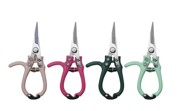 CARBON STEEL GARDEN PRUNING SHEARS WITH ENAMELED HANDLE - ASSORTED