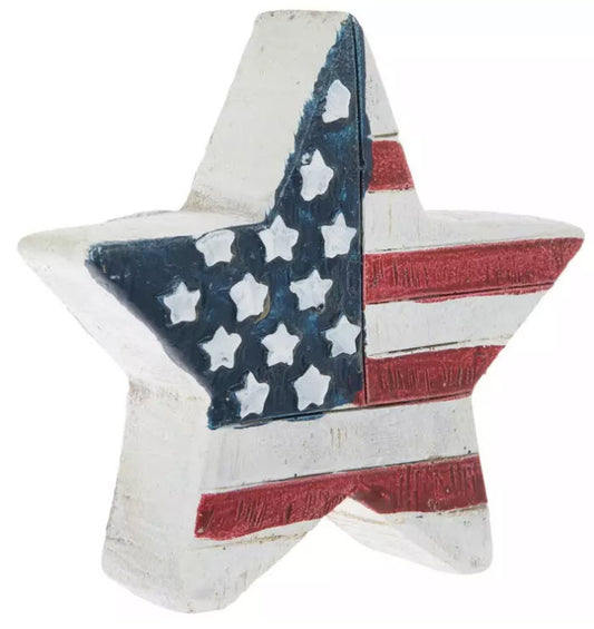 AMERICAN FLAG CEMENT STAR AND HEART
