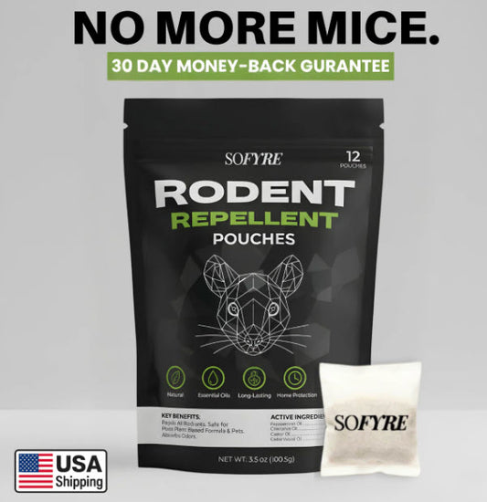 SOFYRE RODENT REPELLENT POUCHES - 12 POUCHES
