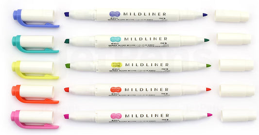 ZEBRA MILDLINER DOUBLE-SIDED HIGHLIGHTER - FINE/BOLD - ASSORTED