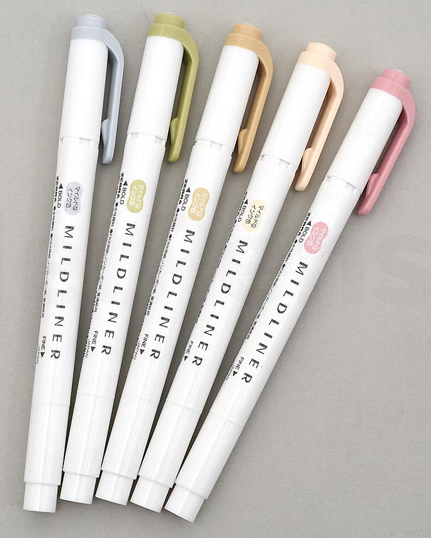 ZEBRA MILDLINER DOUBLE-SIDED HIGHLIGHTER - FINE/BOLD - ASSORTED