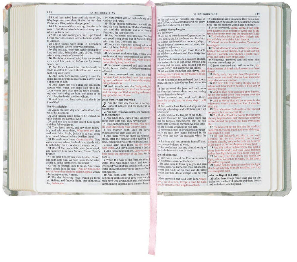 KJV GRAY FLORAL MINI BIBLE