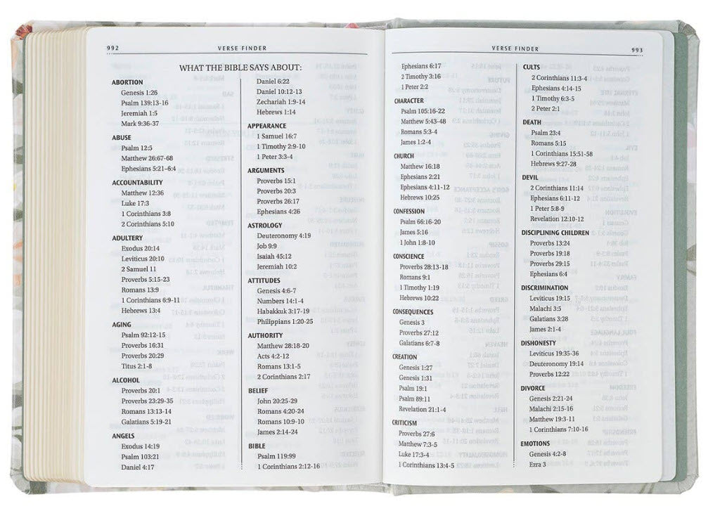 KJV GRAY FLORAL MINI BIBLE