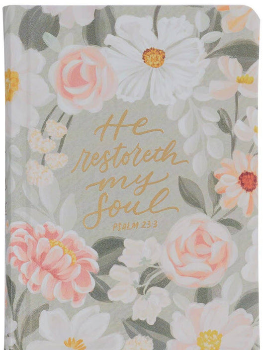 KJV COMPACT BIBLE: LICHEN GRAY FLORAL BIBLE