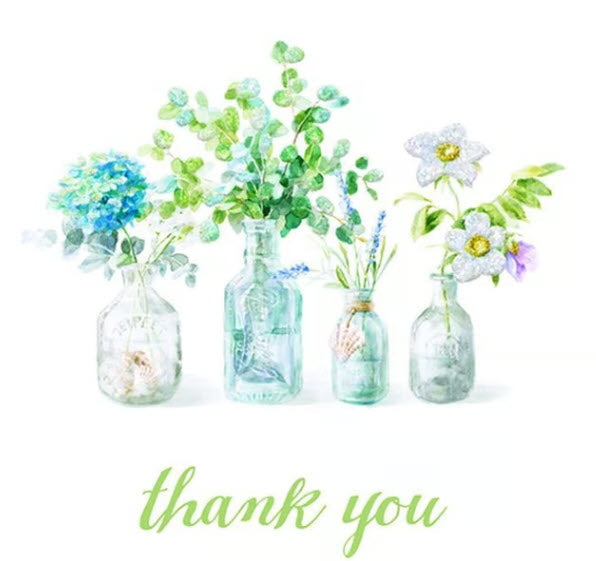 TRADTIONAL PETITE VASE THANK YOU NOTES