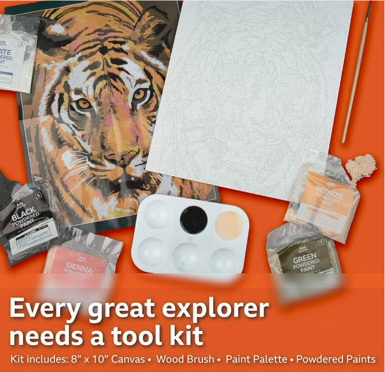 BBC EARTH CANVAS BOARD PAINT BY NUMBERS - TIGER
