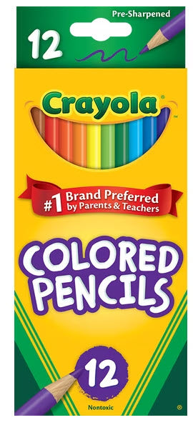CRAYOLA COLORED PENCIL SET - 12 COUNT