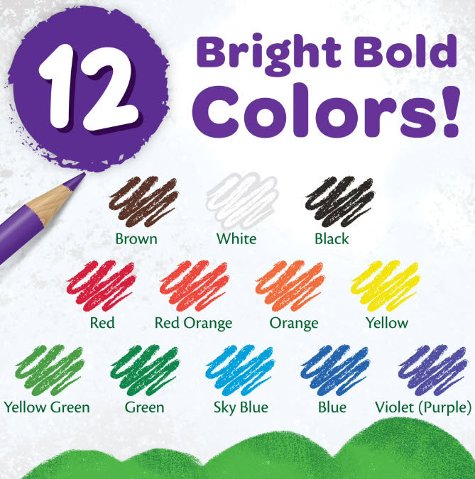 CRAYOLA COLORED PENCIL SET - 12 COUNT