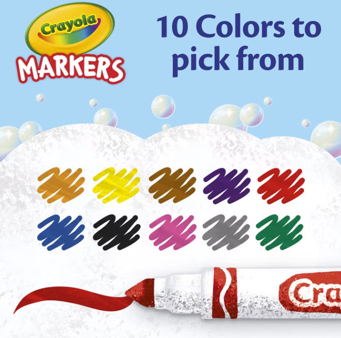 CRAYOLA BROAD LINE TIP MARKERS - SET OF 10