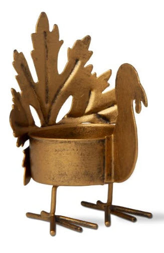 ANTIQUE GOLD TURKEY TEALIGHT HOLDER