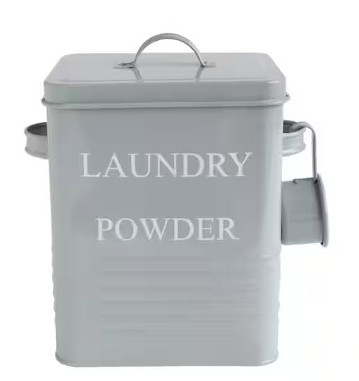FARMHOUSE METAL LAUNDRY DETERGENT CONTAINER - ASSORTED