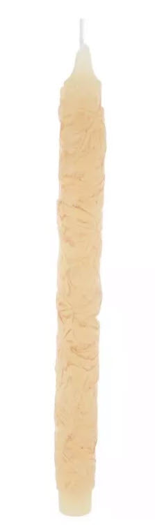 EMBOSSED LEAF TAPER CANDLES - ASSORTED