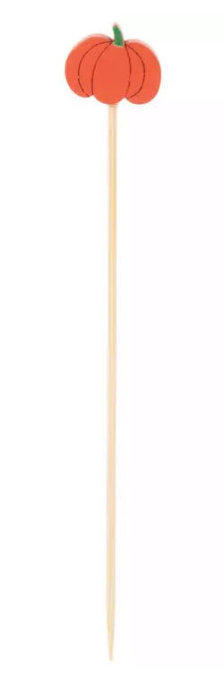 FALL LEAF AND PUMPKIN BAMBOO SKEWERS - 10 CT.