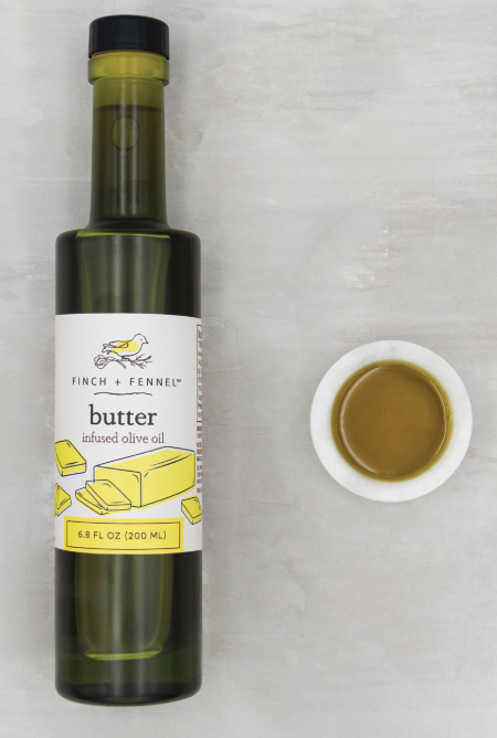 FINCH + FENNEL BUTTER INFUSED OLIVED OIL - 6.8oz.