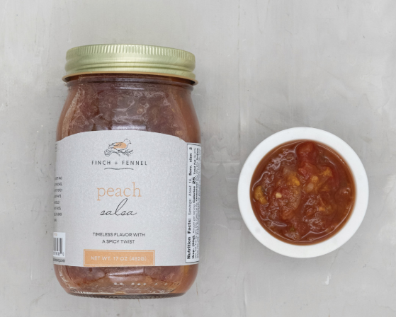 FINCH + FENNEL 17oz PEACH SALSA