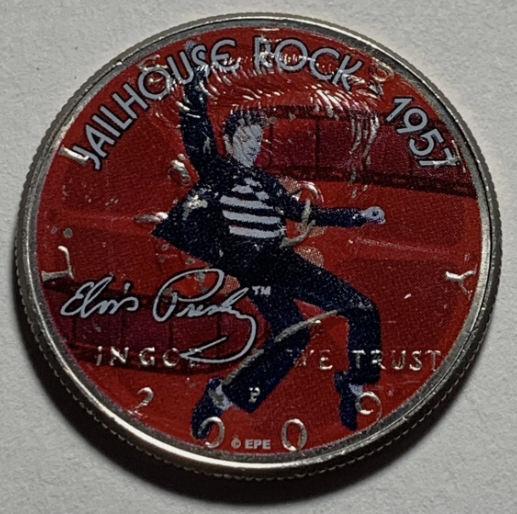 KENNEDY HALF DOLLAR ELVIS JAILHOUSE COIN 1957